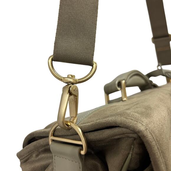 Murano Messenger carryon Vintage Style Shoulder Bag Canvas Tapestry Brown Olive - Picture 2 of 12